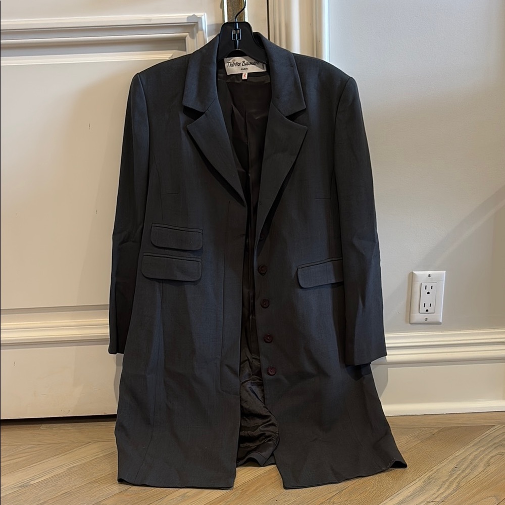 Therese Baumaire Dark Gray Long Blazer & Slacks